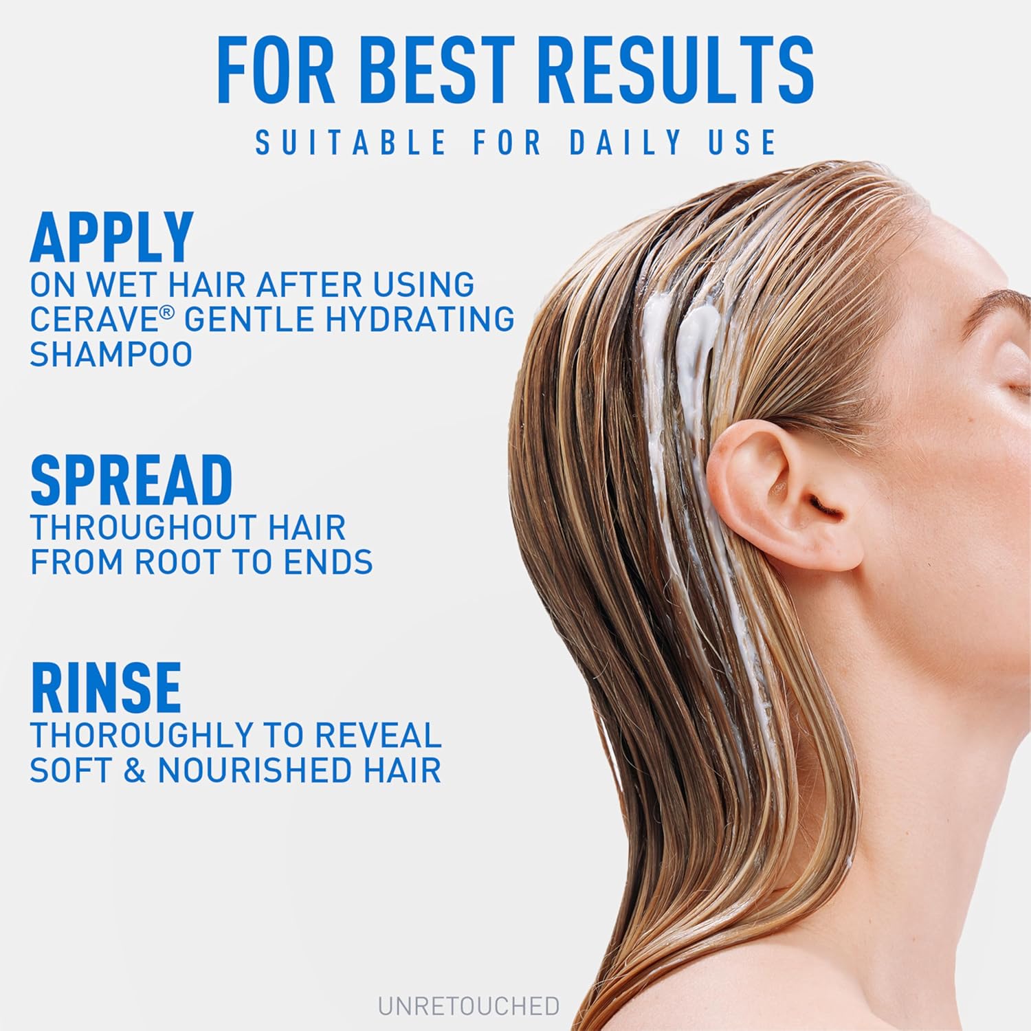 CeraVe Gentle Hydrating Conditioner, Hair Conditioner With Ceramides, Niacinamide & Hyaluronic Acid, Sulfate Free & Color Safe, Moisturizing Conditioner For All Hair & Scalp Types