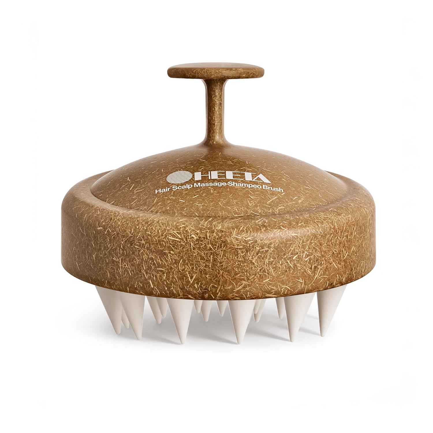 HEETA Scalp Massager Hair Growth, Soft Silicone Scalp Scrubber Shampoo Brush for Exfoliation, Dandruff Removal Head Massage Stress Relax, Wet & Dry Use for Thick Thin Curly Hair Care, Black