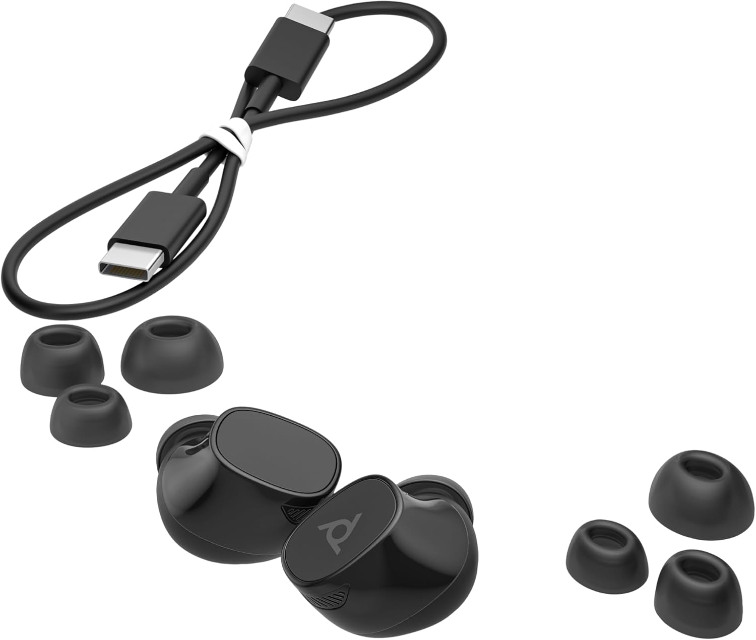 Poly – Voyager Free 20 – True Wireless Earbuds in Black - Adaptive ANC, AI Enhanced Audio and Personalized Comfort - Works with PC/Mobile