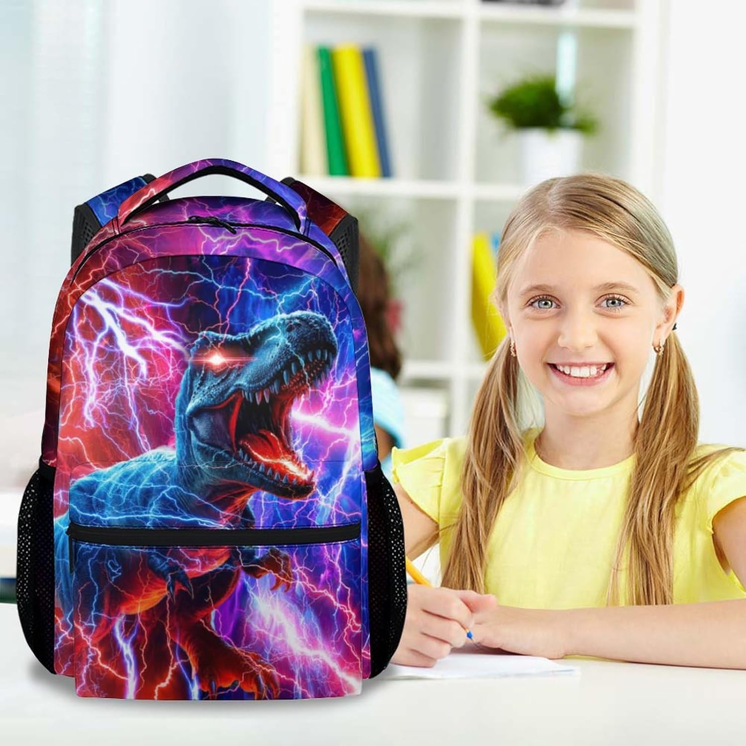 Backpack for Boys - 17 Inch Dinosaur Backpacks for Kids 3-5 - Cool Large Capacity Toddler Bookbag for Elementary, Kindergarten